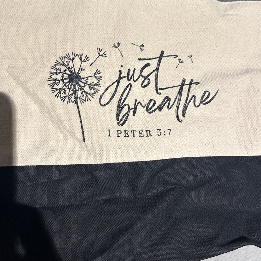 NWOT Tote Bag- Flower, Bible Verse, God, Jesus, Lord, Christ, Christian - Picture 2 of 9